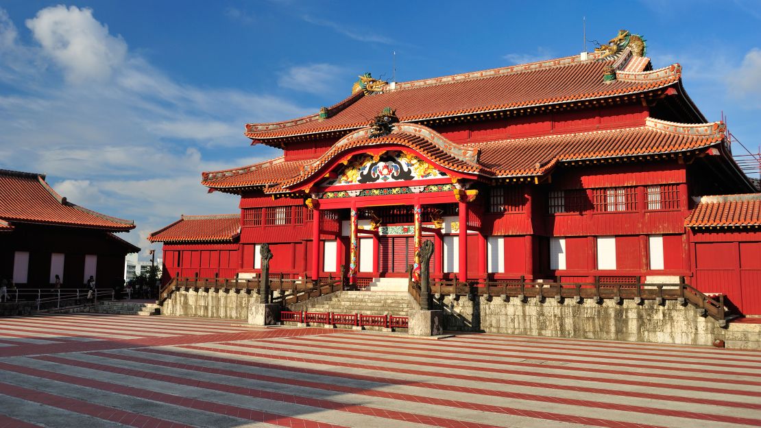 Shuri castle was heavily restored after World War II.