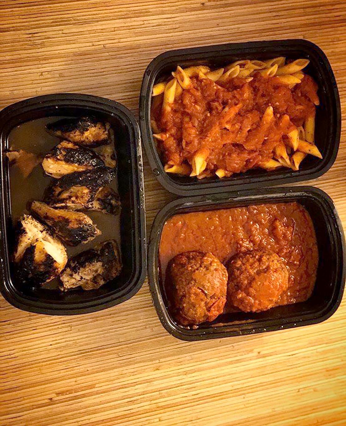 Michael King enjoyed a meal for two on his own.