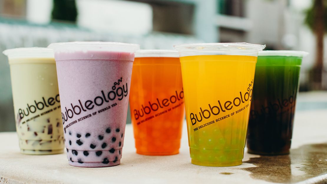 <strong>Bubble tea goes mainstream: </strong>With its rainbow-colored logo and lab coat-wearing staff, Bubbleology turned bubble tea into a fashionable lifestyle drink in the UK. 