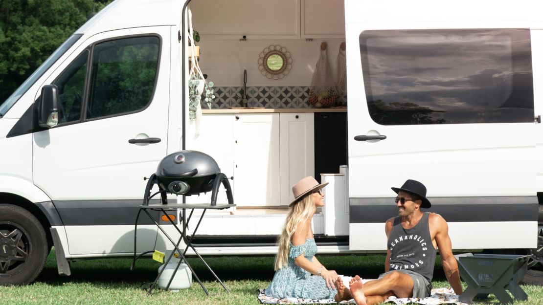 Falconer and Morris at the Tyalgum Camping Ground in New South Wales, Australia.