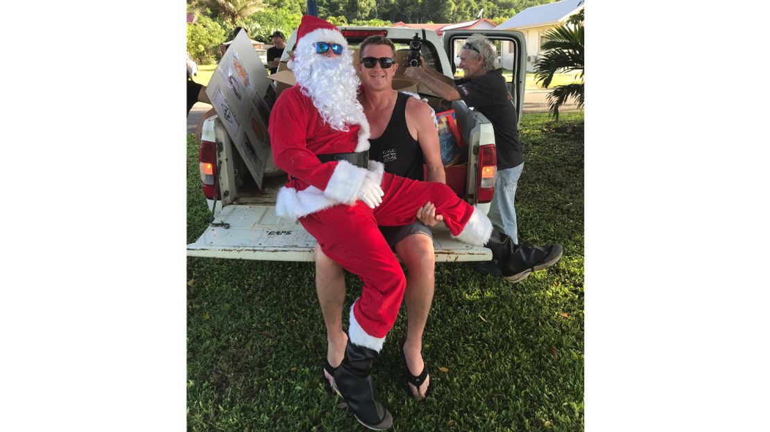 Christmas celebrations on the island include the annual Rock Riders Lolly Run. 