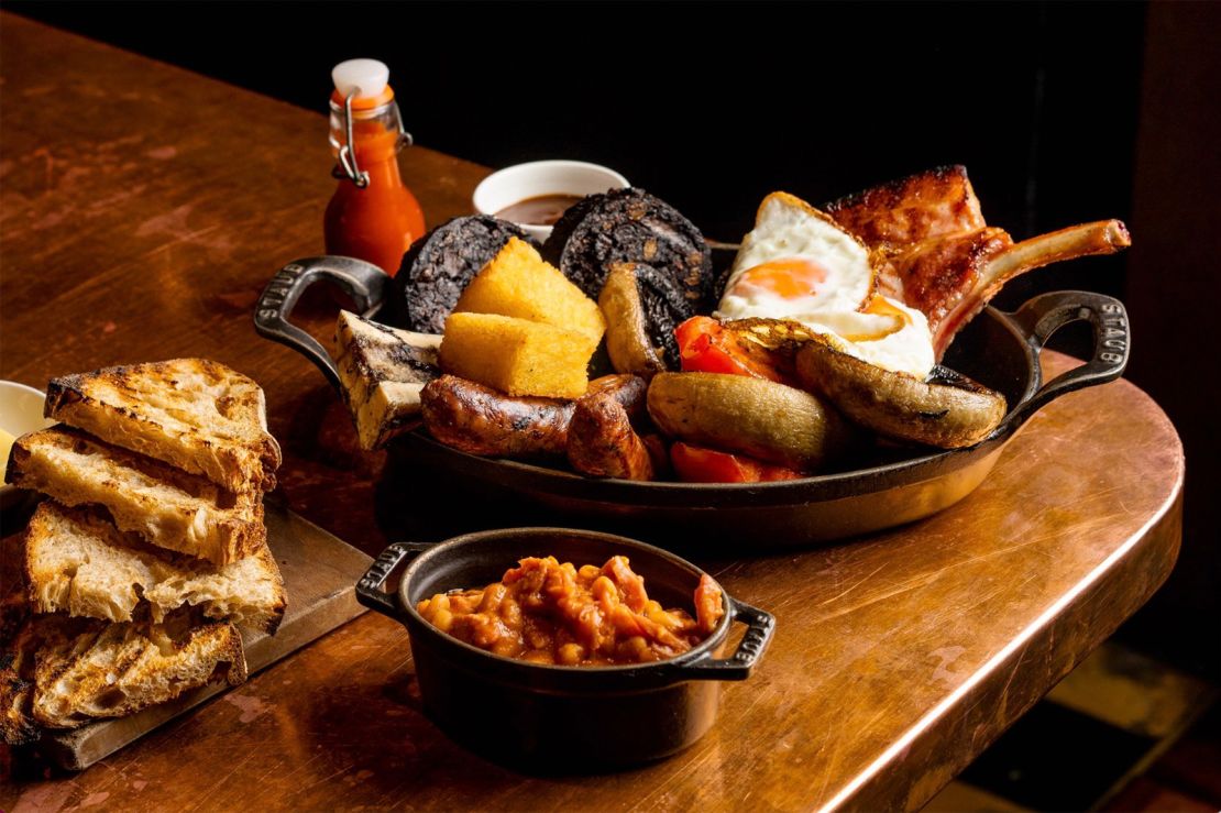 The upscale Hawksmoor restaurant offers a refined version of the popular breakfast.