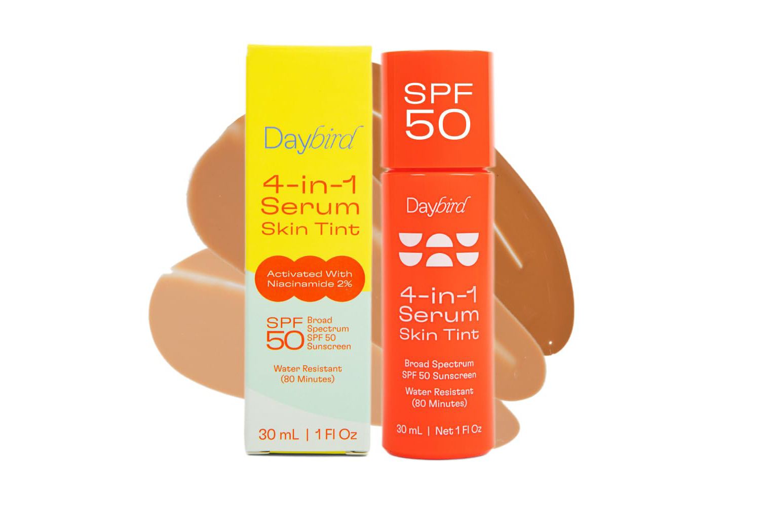 Daybird 4 in 1 Skin Tint Serum, Tinted Serum for Face, SPF 50 + Niacinamide