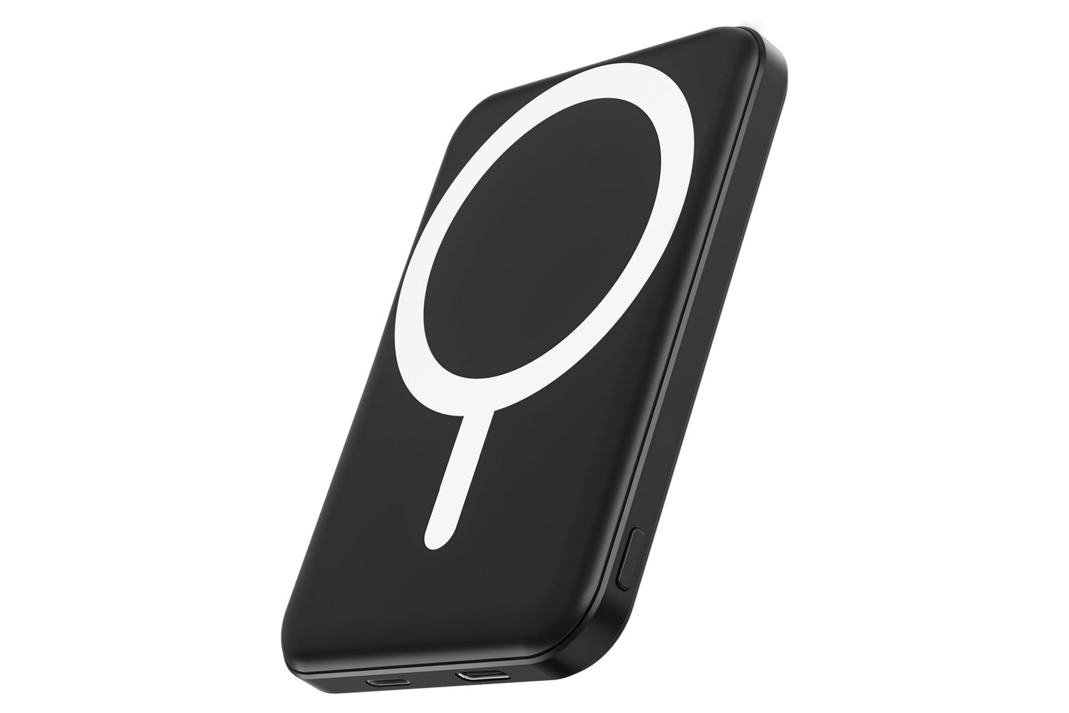 podoru for Magsafe Battery Pack, 5000mAh Magnetic Power Bank with Type-C Cable 20W PD Fast Charging Lighting Input Wireless Portable Charger for iPhone 17/16/15/14/13/12/ All Series-Black