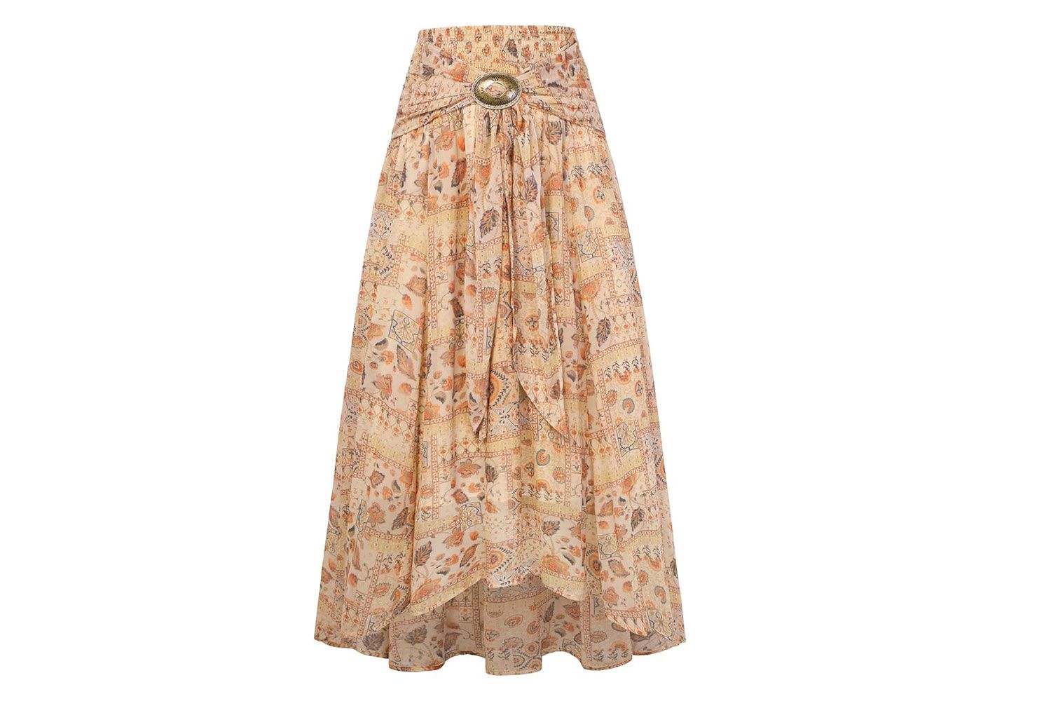 Scarlet Darkness Boho Floral Maxi Skirt 