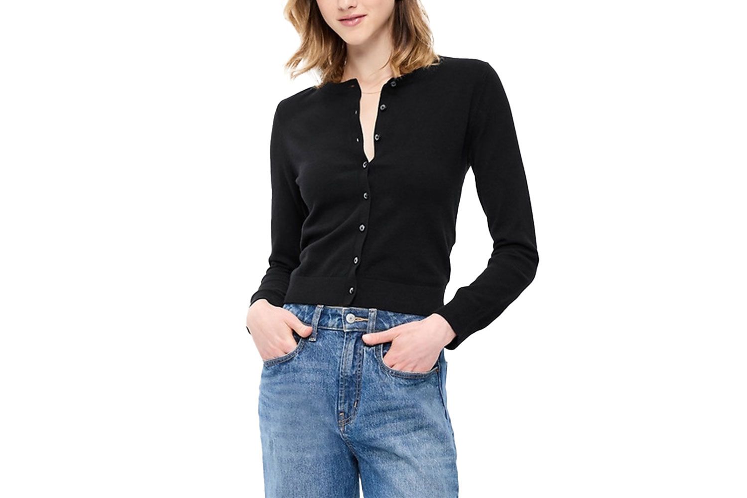 SoSoft Lite Cropped Crew-Neck Cardigan